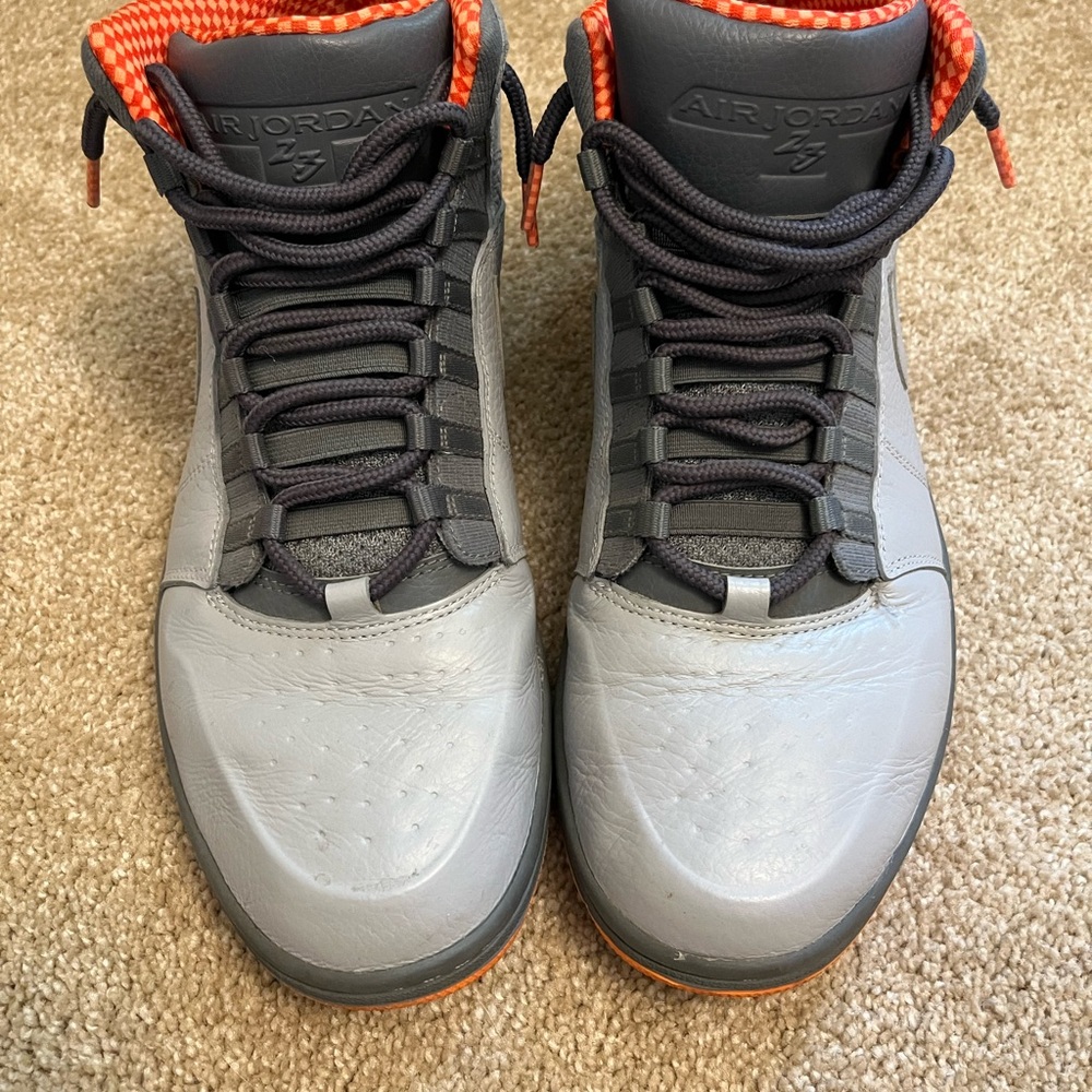 Jordan Men's Sneakers in Gray and Orange